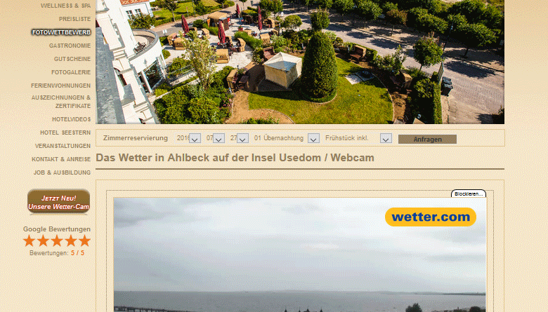 Webcam Ahlbeck Seebrücke Promenade Ostsee Strand