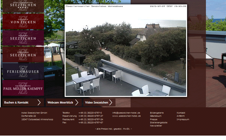 Webcam Ahrenshoop Strandaufgang und Meerblick