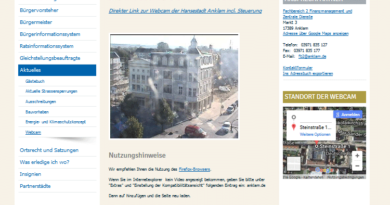 Webcam Anklam Rathausarkaden livecam steuerbar