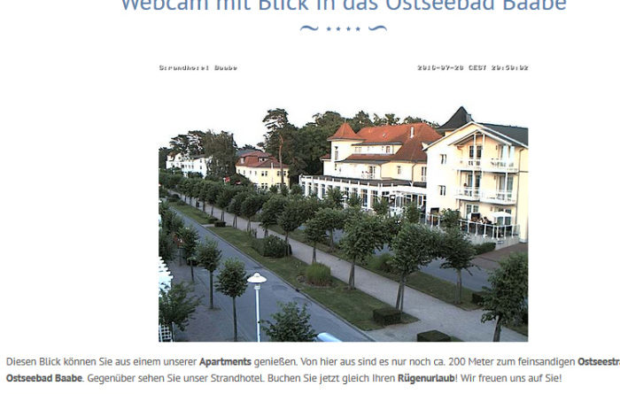 Webcam Baabe Strandstraße