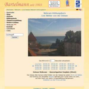 Webcam Kühlungsborn - Blick auf Konzertgarten und Ostsee