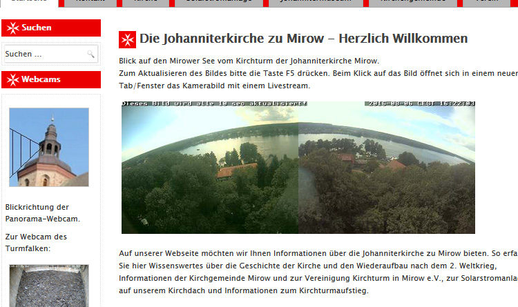 Webcam MIrow Kirche Johanniterkirche