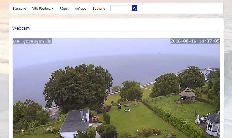 Webcam Sassnitz Garten Ostsee