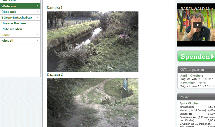 Webcams Bärenwald Müritz