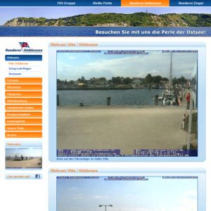 Webcam Hiddensee Fähranleger im Hafen Vitte