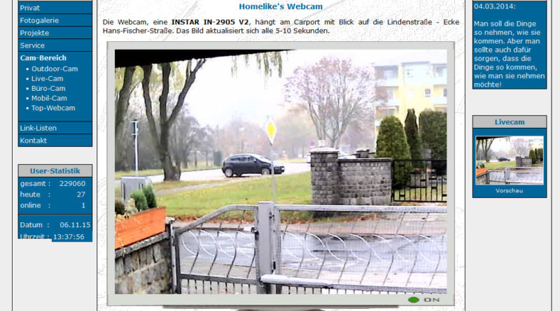 Webcam Eggesin mit Blick auf die Lindenstraße in Eggesin