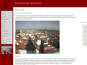 Webcam Rostock - Stadthafen, Warnow, Marienkirche und Speicher