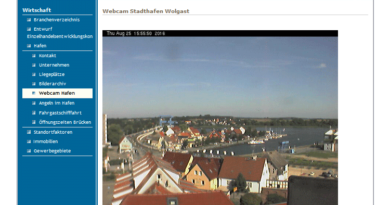 Webcam Wolgast Peenebrücke