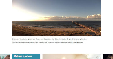 Webcam Zingst - Blick vom DLRG Rettungsturm auf den Strand